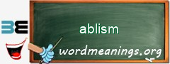 WordMeaning blackboard for ablism